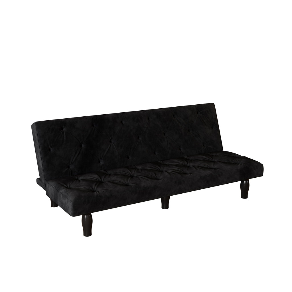 Sofa Bed With Adjustable Backrest with Premium Fabric – Black or Pink