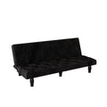 Sofa Bed With Adjustable Backrest with Premium Fabric – Black or Pink