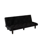 Sofa Bed With Adjustable Backrest with Premium Fabric – Black or Pink