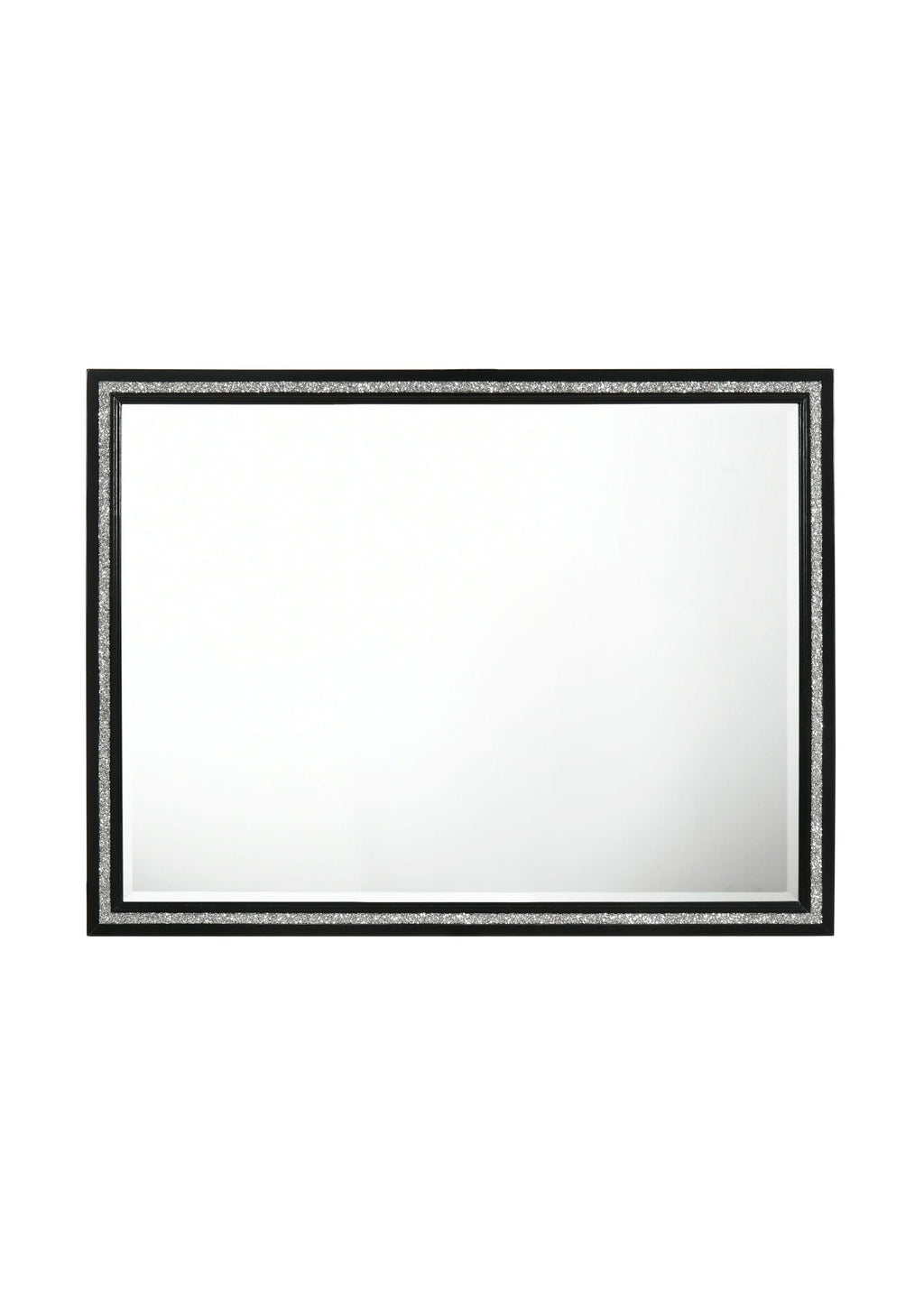 Haiden Weathered Mirror with Beveled Glass - Black