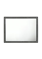 Haiden Weathered Mirror with Beveled Glass - Black