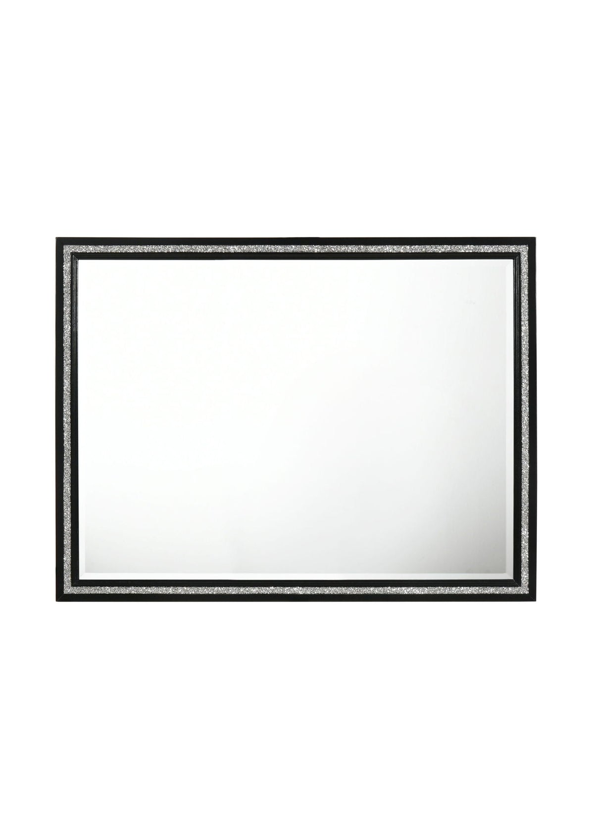 Haiden Weathered Mirror with Beveled Glass - Black