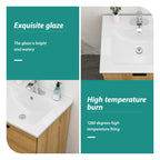 Rectangular Single Vanity Top with Overflow - White Ceramic
