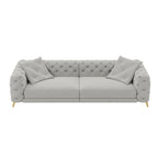 3-In-1 Convertible Sleeper Sofa Set with Deep Seat & Movable Ottoman - White, Beige, Gray