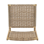 Acacia Wood Patio Club Chair with Wicker - Light Brown or Light Grey