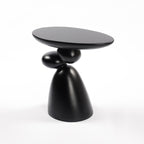 Lucky Stone Shaped Table with Sculptural Base – White, Black, or Gray