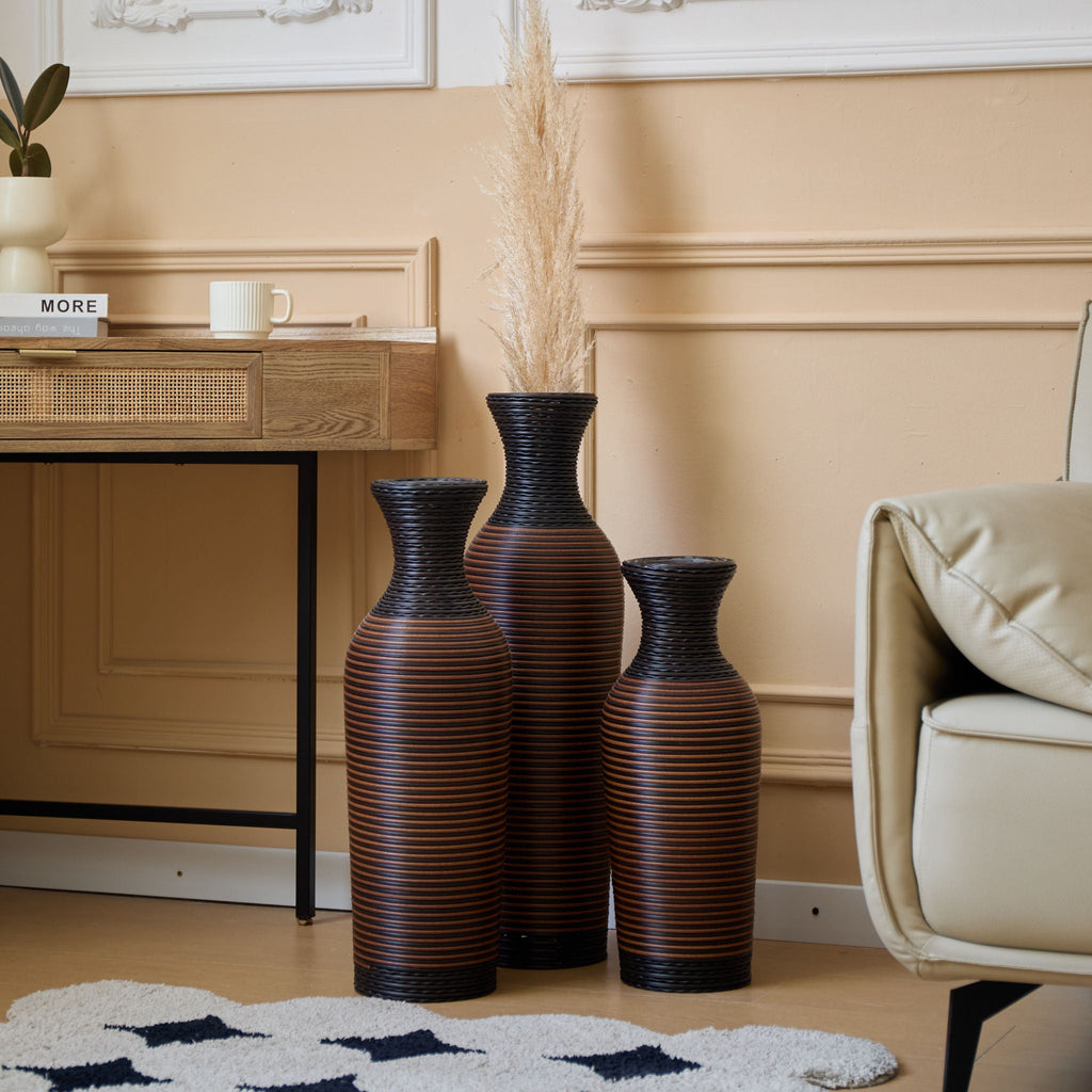 Classic And Neat Floor Vase with High Independent Stand - Multiple Colors