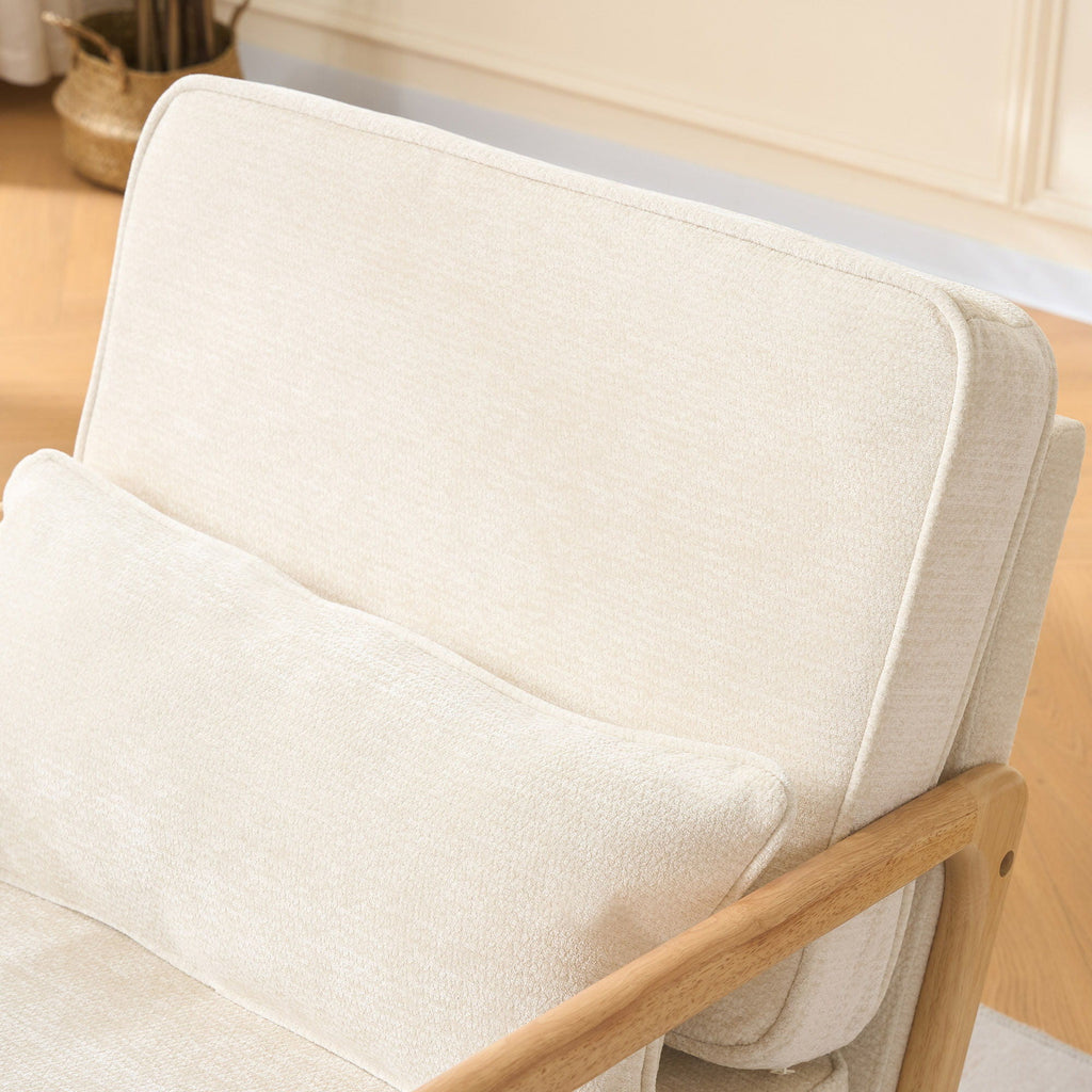 Upholstered Living Room Chair with Curved Armrests - Choice of Color