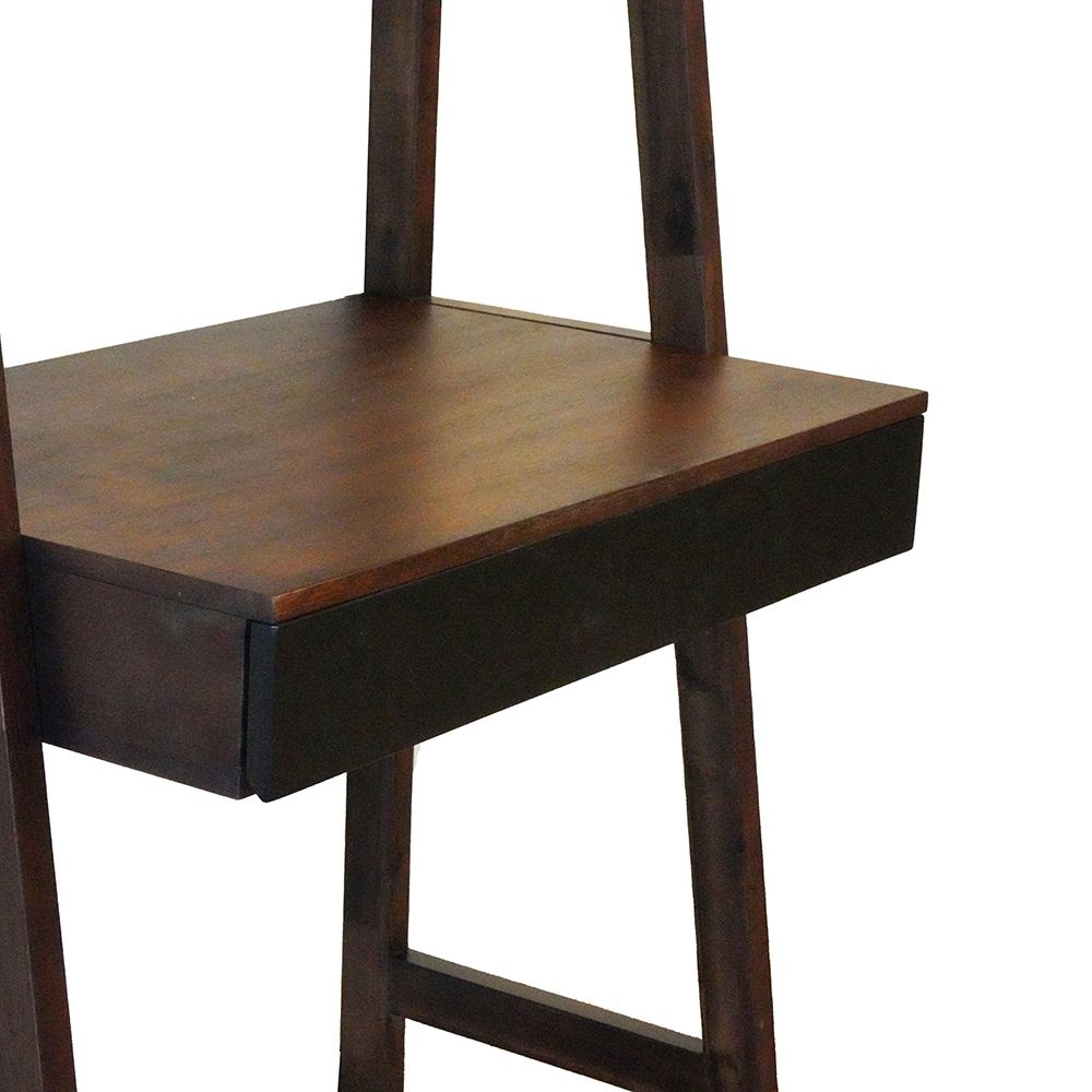 Ladder Desk Ladder Style Display Shelf with Multiple Configurations - Natural Wood / Brown