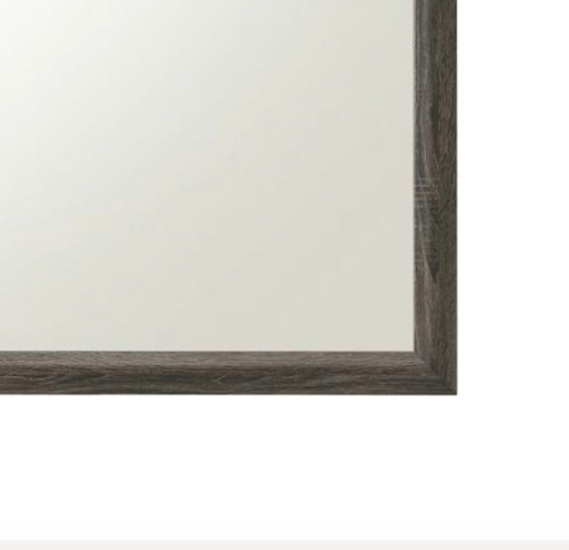 Weathered Mirror with Wood Trim - Gray