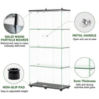 Display Cabinet with Double Doors and Lock - Black