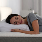 Faux Down Luxury Pillow with Microfiber Gel Clusters - White