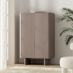 Accent Cabinet with Soft Close Doors and Adjustable Shelves - White, Light Brown, or Green