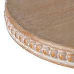 Wooden Display Stand with Beaded Trim - Black Brown