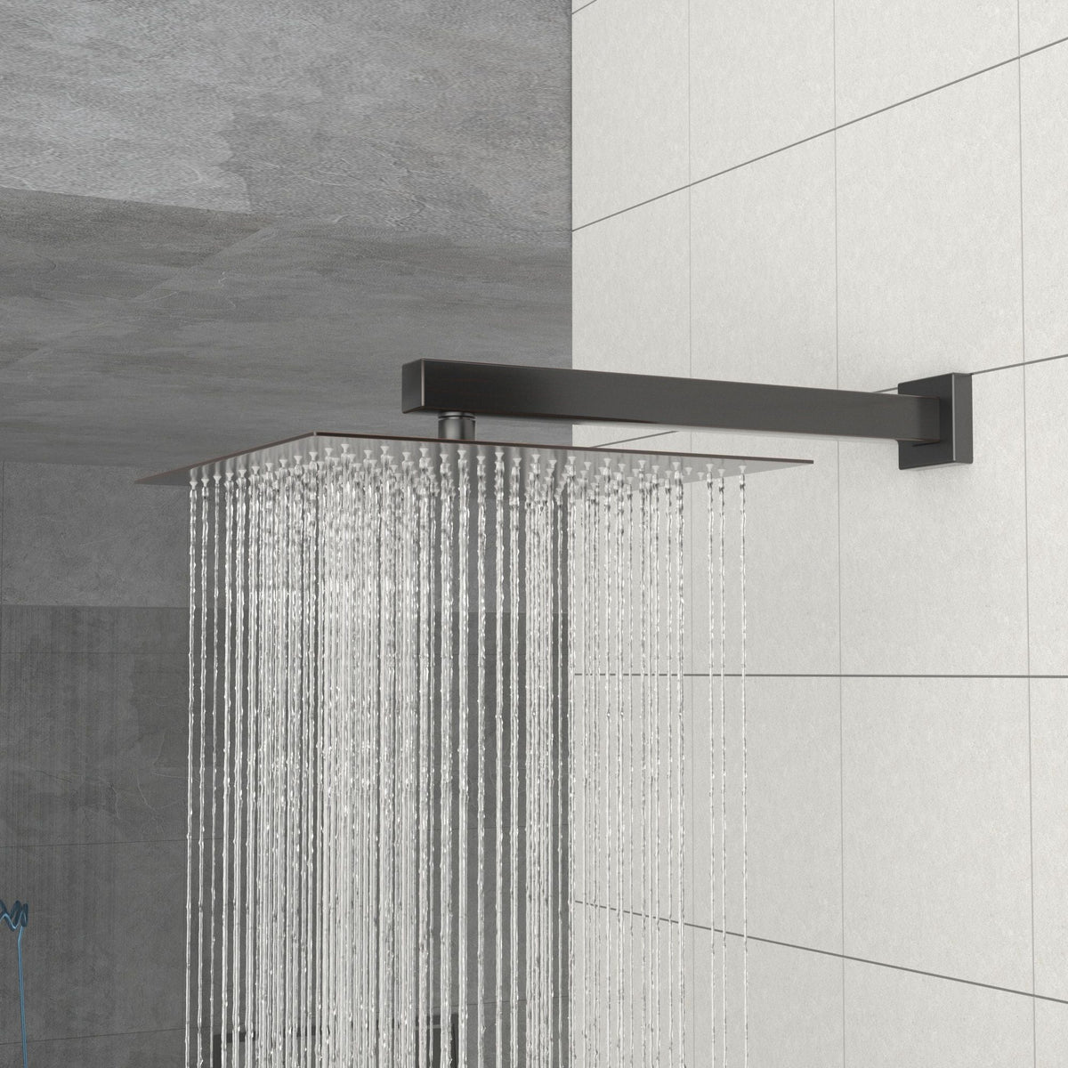 10" Square Rainfall Shower Head with Silicone Nozzle - Oil-Rubbed Bronze