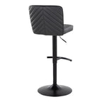 Contemporary Adjustable Barstool Set with Swivel and Rounded T Footrest - Black, White, Beige