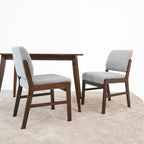 Light Gray Dining Chair Set of 2 with Lumbar Support - Caldwell