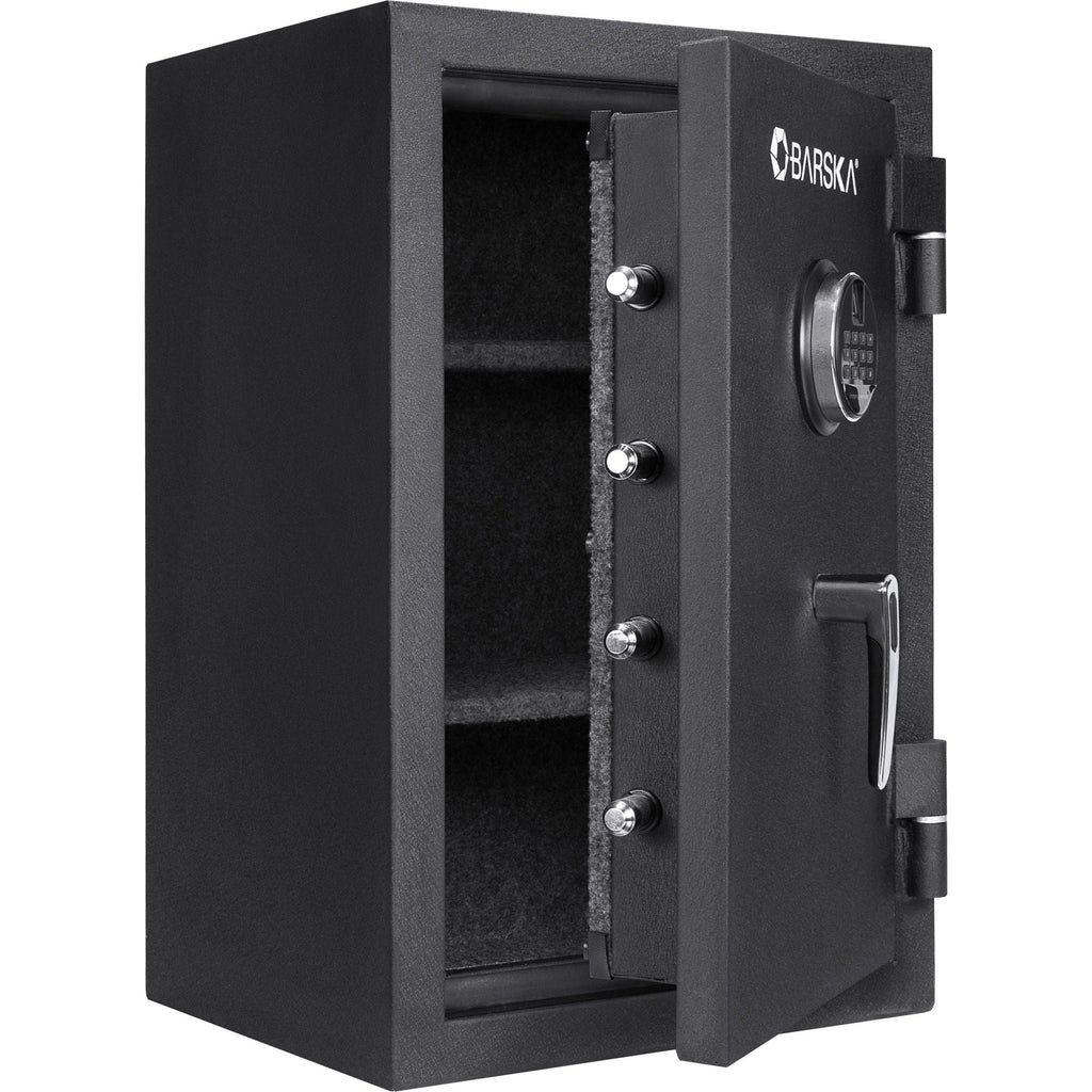2.02 cu ft Biometric Keypad Fire Resistant Safe with Fingerprint Access - Black