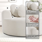 Round Sofa Bed with Memory Foam Sectional Couch