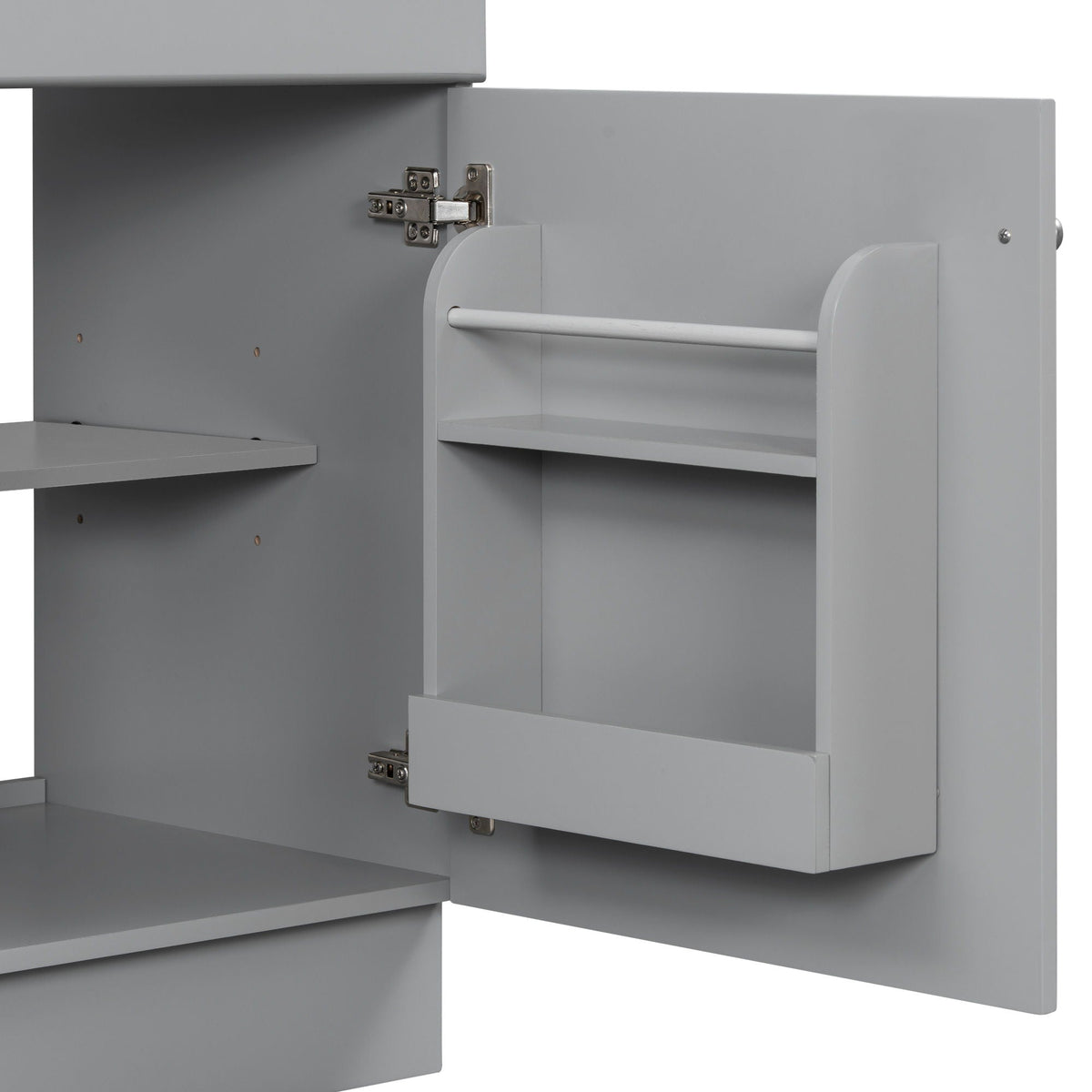 Bathroom Vanity with Sink and Adjustable Shelf - Multiple Colors