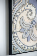 Large Multicolor Square Wall Decor Panel with Refined Pattern - 48"