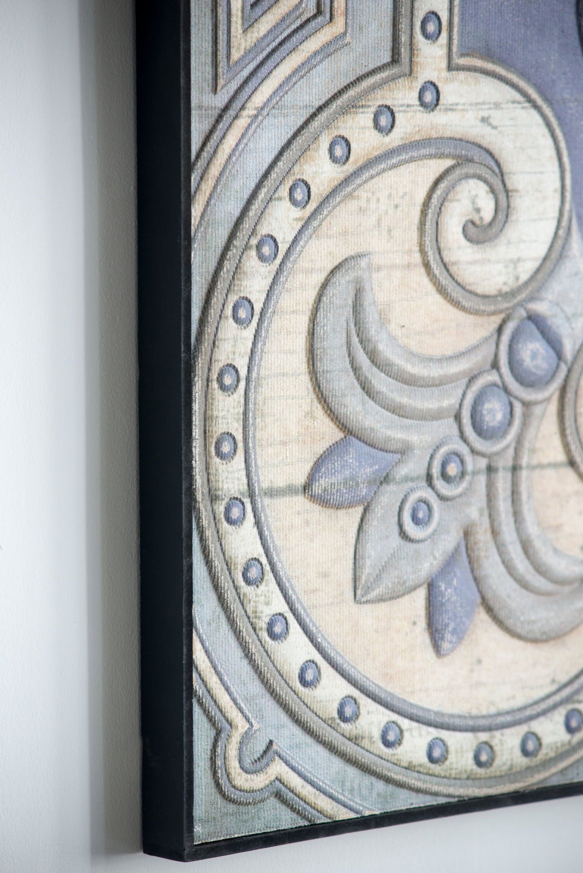 Large Multicolor Square Wall Decor Panel with Refined Pattern - 48"