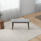 Carlos Upholstered Bench with High Density Foam Cushion - Gray