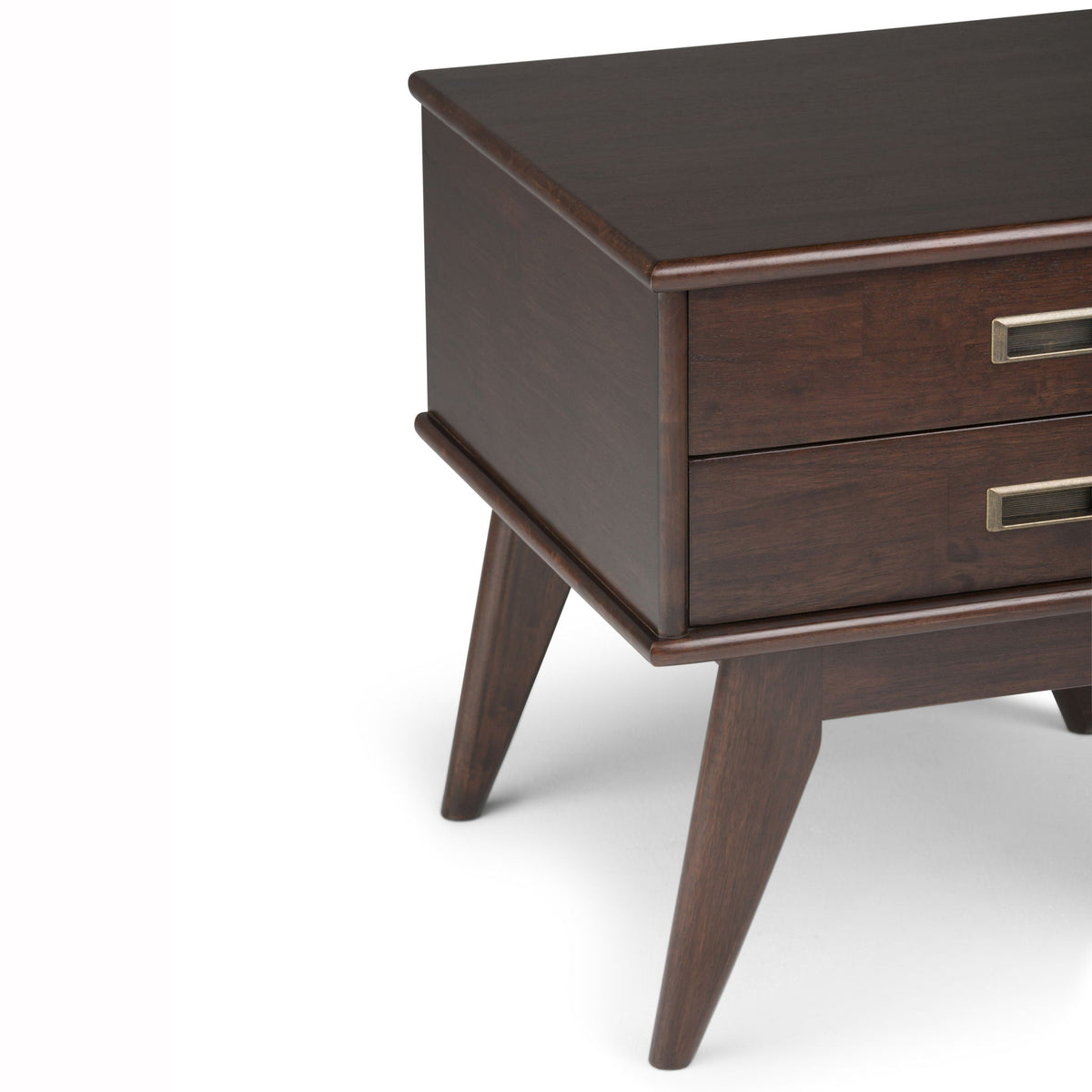 Handcrafted Mid Century End Table with Drawer – White, Dark Brown, or Light Brown