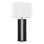Cosmo Contemporary Table Lamp with Drum Shade - Black or Bronze