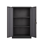 Metal Storage Cabinet With Locking Doors And Adjustable Shelf