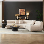 Modular Curved Sectional Sofa with Free-Form Configuration - Polyester