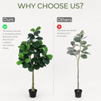 Artificial Fiddle Leaf Fig Tree 5.5FT with Planter - Green