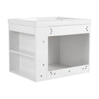 Modern Bathroom Vanity with Side Storage - Light Brown or White