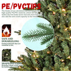 Full-Bodied Pre-Lit Evergreen Christmas Tree with 350 Warm White Lights - Green