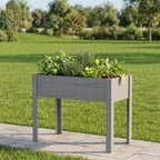 Solid Wood Raised Garden Bed with Legs - Available in Gray, Dark Gray, Dark Brown