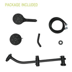 Dual Shower Head System with Rain Shower and Adjustable Slide Bar - Multiple Colors