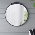 Classic Design Wall Mirror with Baroque-Inspired Frame – Gold or Black