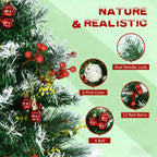 Artificial Christmas Tree Set with LED Lights - Festive Outdoor Decor