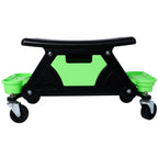 Heavy Duty Mechanic Stool with Tool Storage - Green