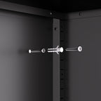 Steel Garage Storage Cabinet with Adjustable Shelves and Lock – Black or White