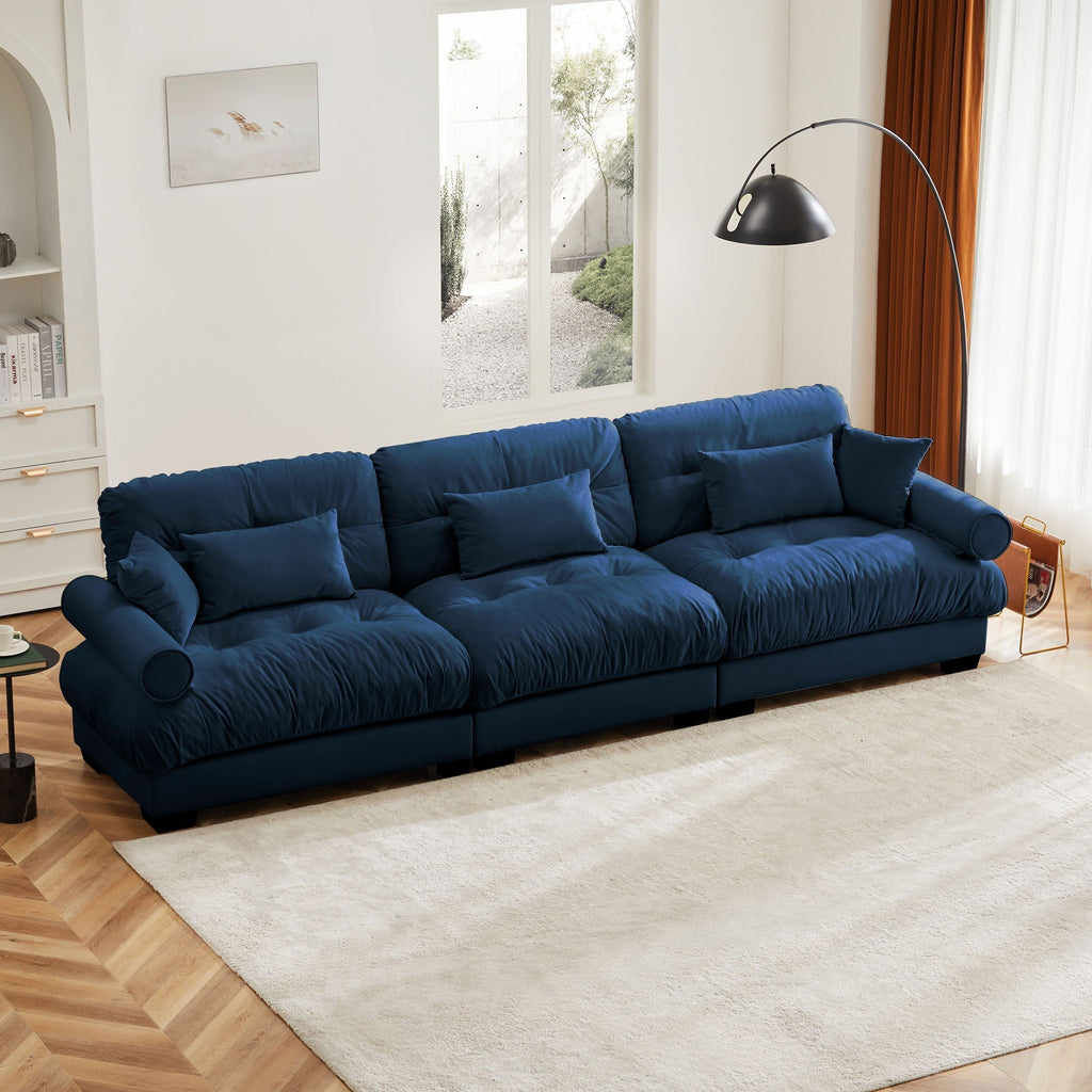 Modern Oversize Sofa with Cloud-Like Comfort - Fabric Stationary Sofa