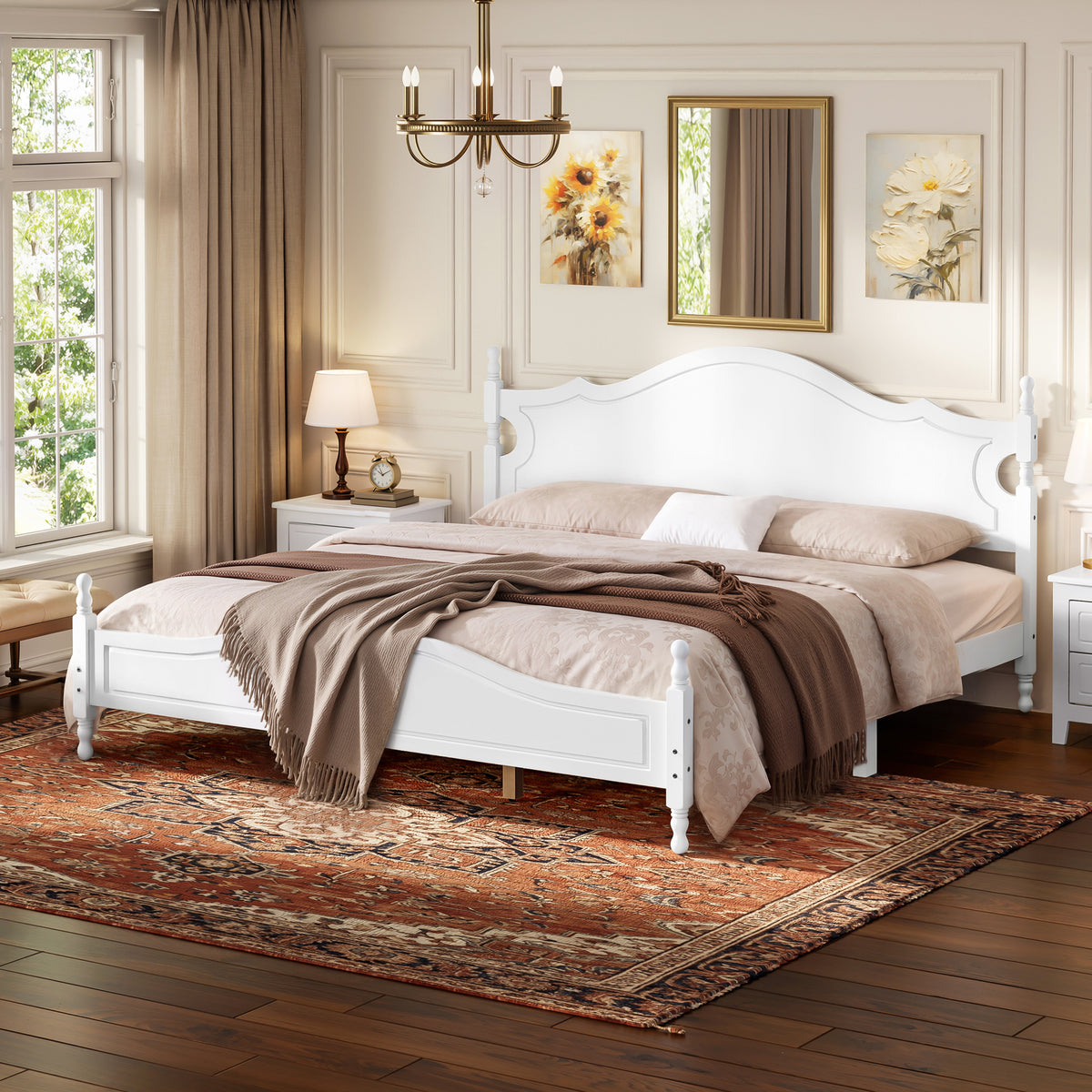 King Bed Frame with Headboard