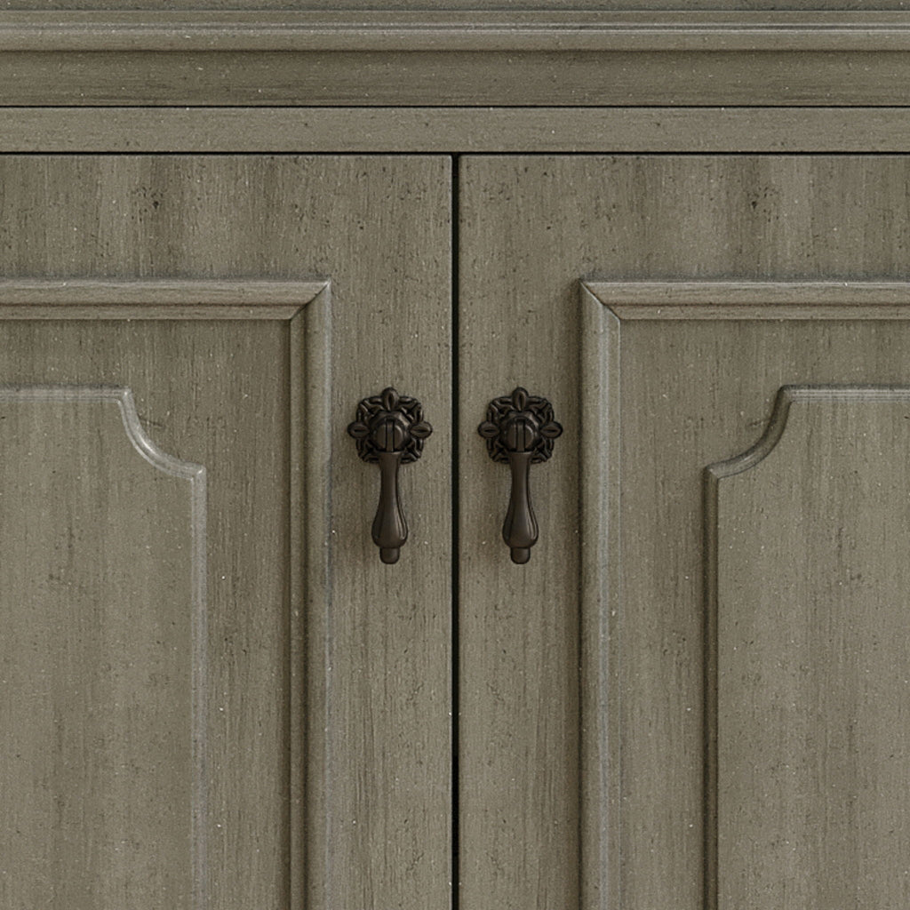 Vintage Bathroom Vanity With Sink and Soft-Close Doors - Dark Gray or White