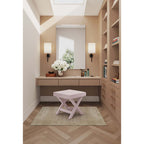 Accent Bench with Piped Cushion and Solid Wood Frame - Multiple Colors