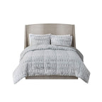 Twin/Twin XL Faux Fur Comforter Mini Set with Hypoallergenic Fill - Grey
