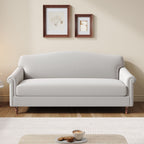 Loveseat Sofa 2 Seater Couch with Rolled Arms - Gray or Dark Gray