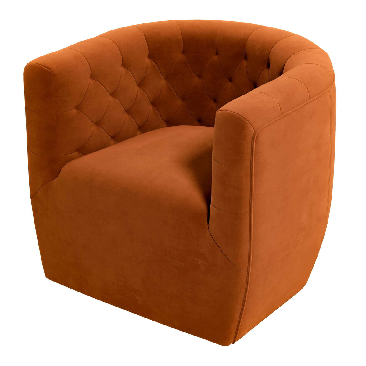 Ergonomic Design Swivel Chair with Tufted Accent - Multiple Colors