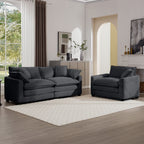 Oversized Deep-Seat Fabric Sofa & Chair Sets