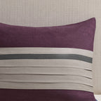 7 Piece Purple Faux Suede Comforter Set Full Size