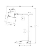 Modern Black Table Lamp with USB Port - Black